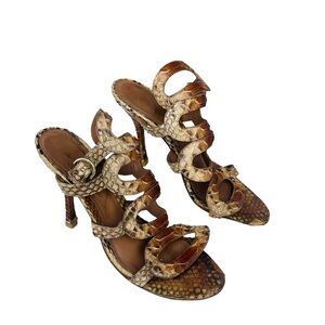 SERGIO ROSSIE RARE PYTHON STILETTOS